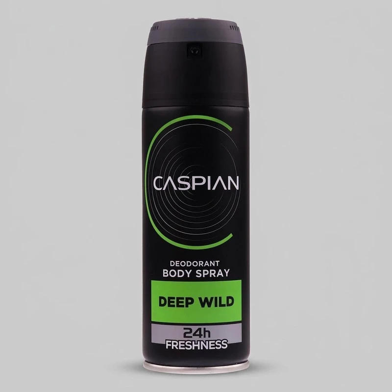 اسپری دئودورانت بدن مردانه کاسپین مدل DEEP WILD حجم 150 میلی لیتر
