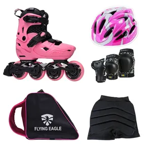 اسکیت کفشی فلاینگ ایکل مدل S7 سایز 36-32 به همراه کلاه و لوازم ایمنی و کیف و شلوارک اسکیت