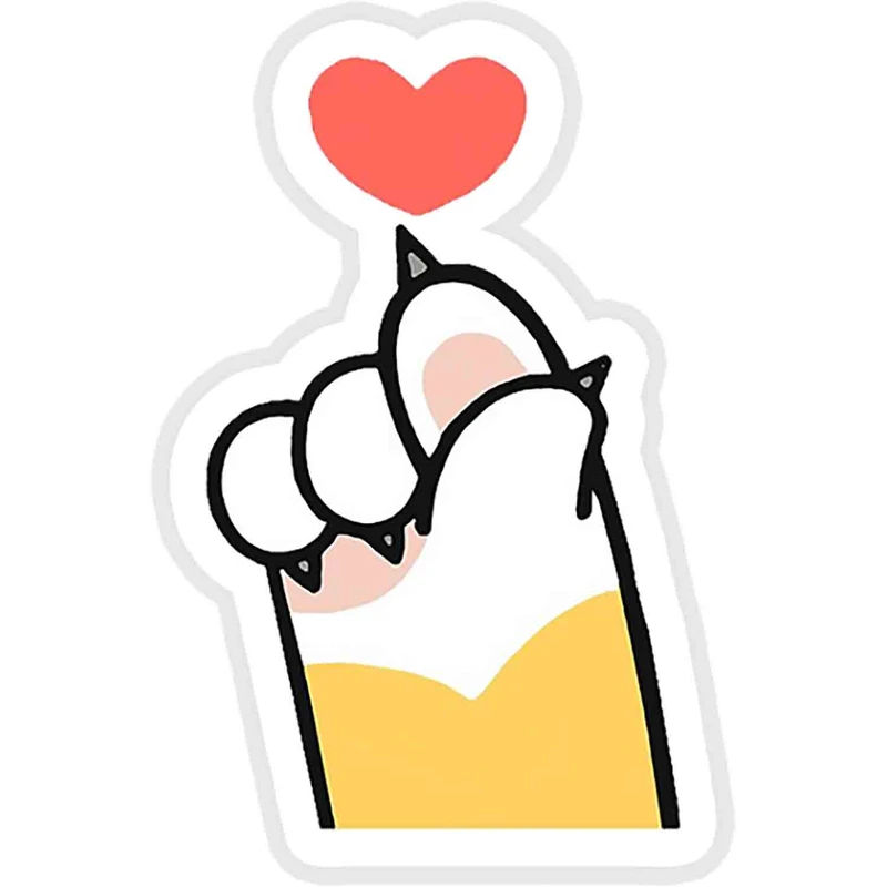 استیکر لپ تاپ طرح Cute Cat Heart کد ST430