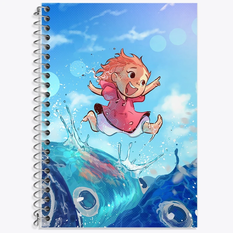 دفتر لغت 50 برگ خندالو طرح انیمه پونیو (Ponyo) کد F837