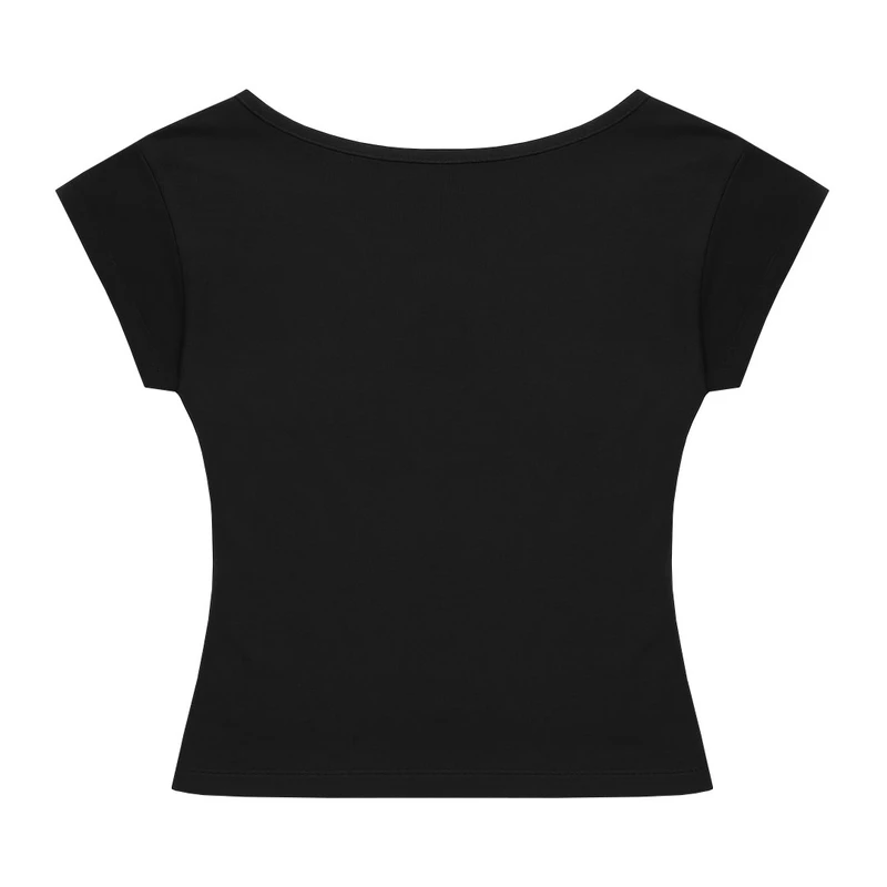 کراپ تی‌شرت آستین کوتاه زنانه مدل N6430