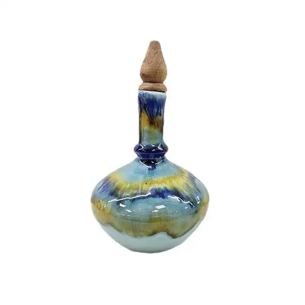 بطری سرامیکی مدل فانتزی طرح آبرنگی