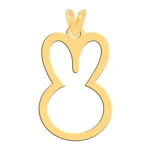 آویز گردنبند طلا 18 عیار زنانه فرشته مدل خرگوش  WNL-000416