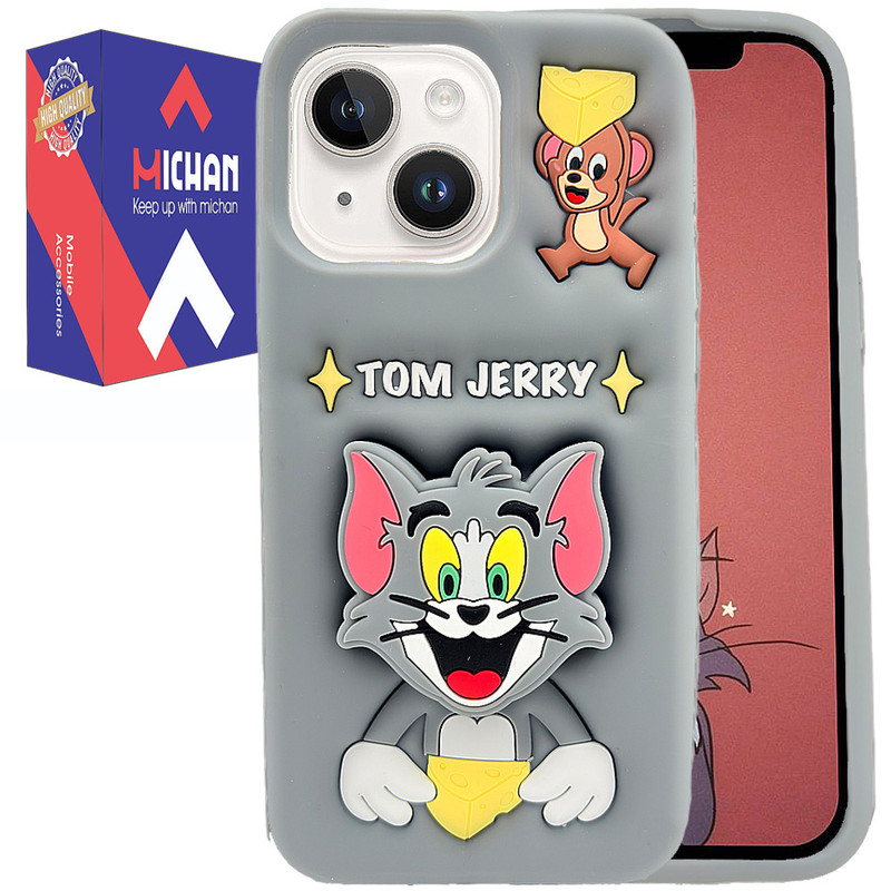 کاور میچان طرح تام و جری مناسب برای گوشی موبایل اپل IPHONE 13/14/15