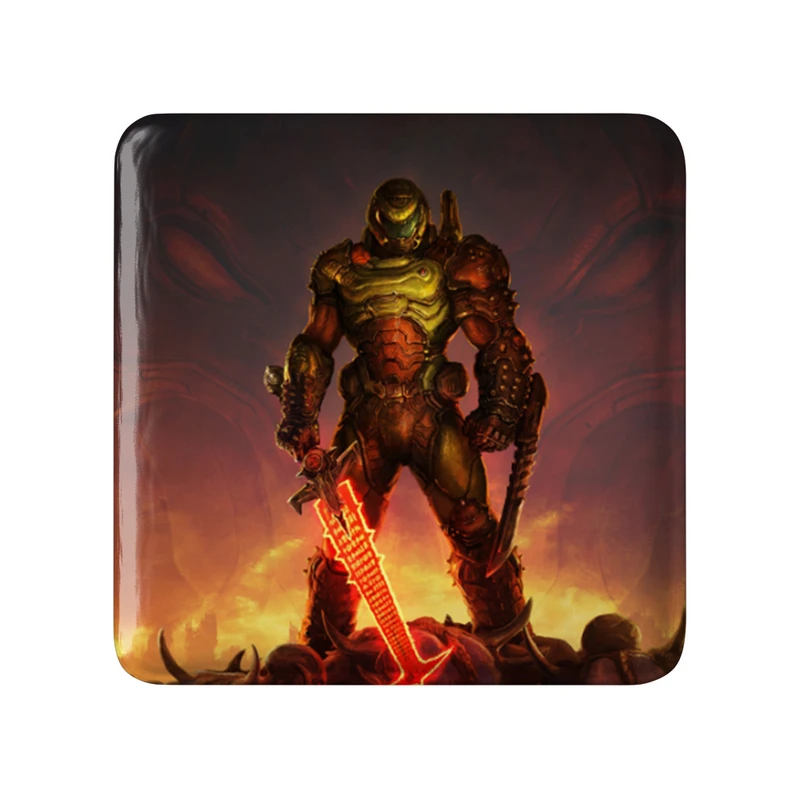 مگنت خندالو طرح بازی رستاخیز (Doom) مدل مربعی کد 31394
