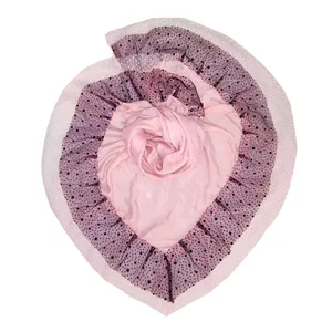 روسری زنانه مدل وال اسلپ حاشیه تور ستاره مخملی