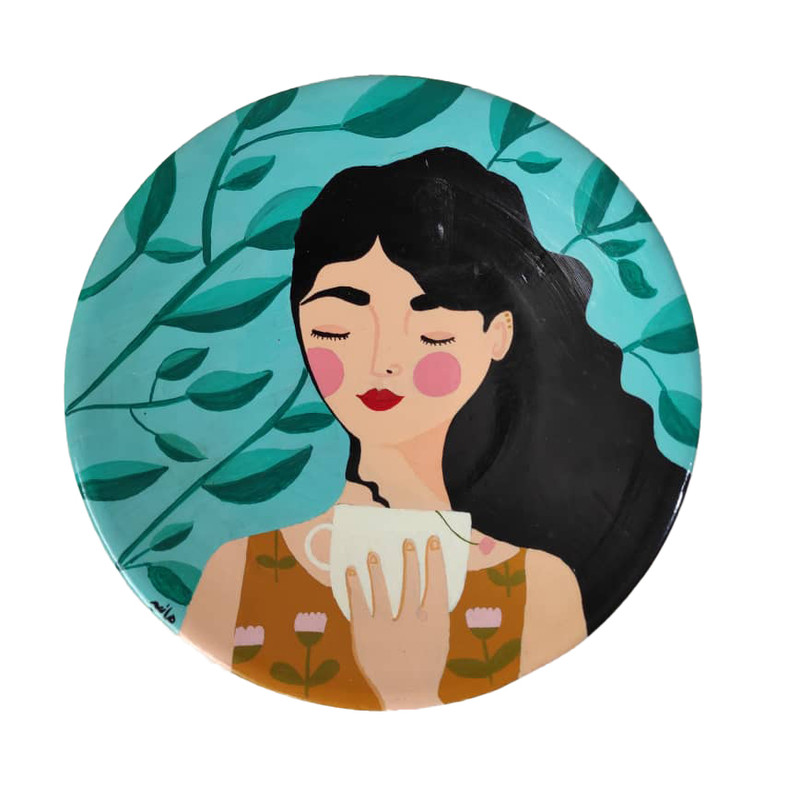 بشقاب دیوارکوب سفالی مدل Art1
