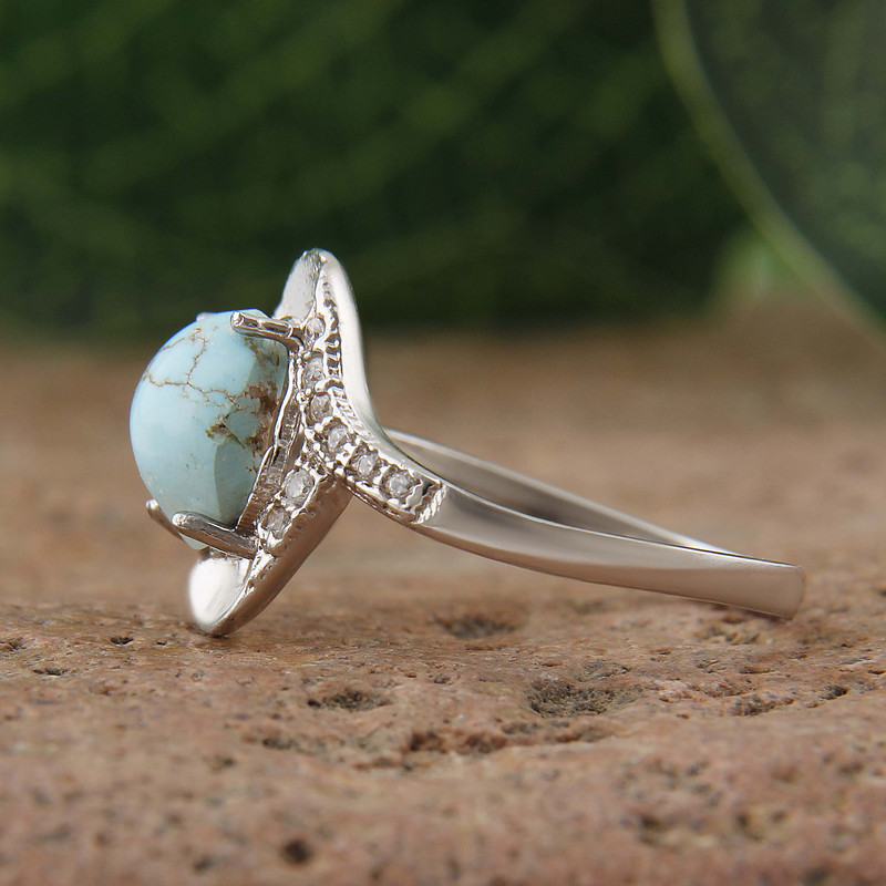 انگشتر نقره زنانه بازرگانی میلادی مدل سنگ فیروزه طبیعی نگین برلیان بدون ریزش آبکاری رادیوم کد AWR_1600 انگشتر نقره زنانه بازرگانی میلادی مدل سنگ فیروزه طبیعی نگین برلیان بدون ریزش آبکاری رادیوم کد AWR_1600