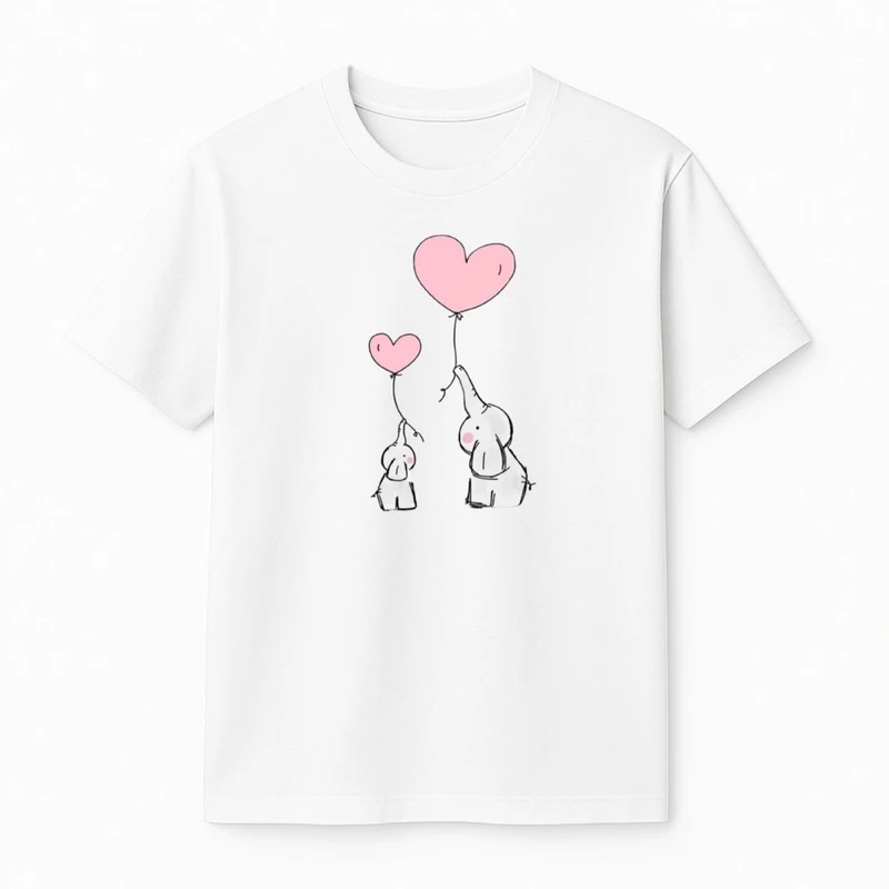 تی‌شرت آستین کوتاه دخترانه مدل فیل های کوچولو کد v7 