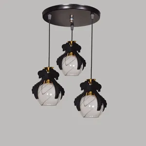 لوستر سه شعله مدل مرغابی طرح گرد کد 701