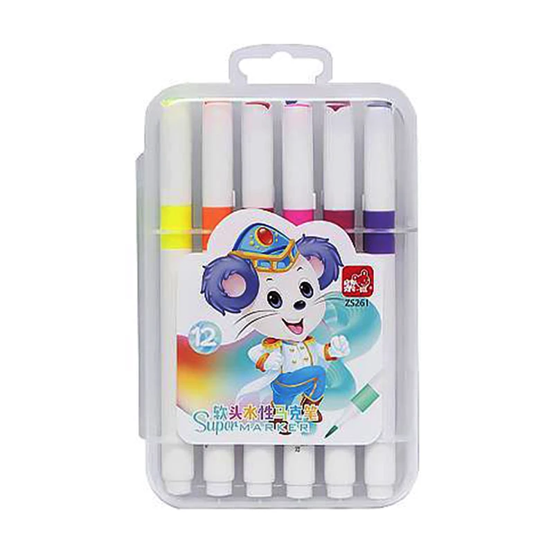 ماژیک رنگ آمیزی 12 رنگ طرح موش