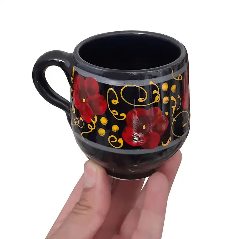 ست 7 تکه پارچ و لیوان سفالی مدل نقاشی GH