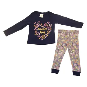 ست تی شرت و شلوار دخترانه مدل پروانه ای 