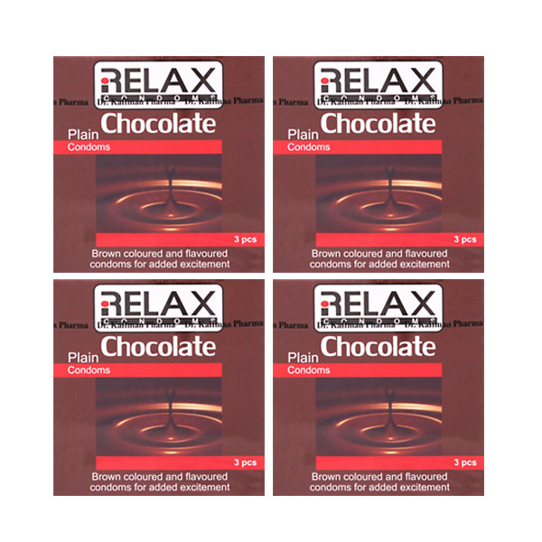 کاندوم ریلکس مدل Chocolate مجموعه 4 عددی