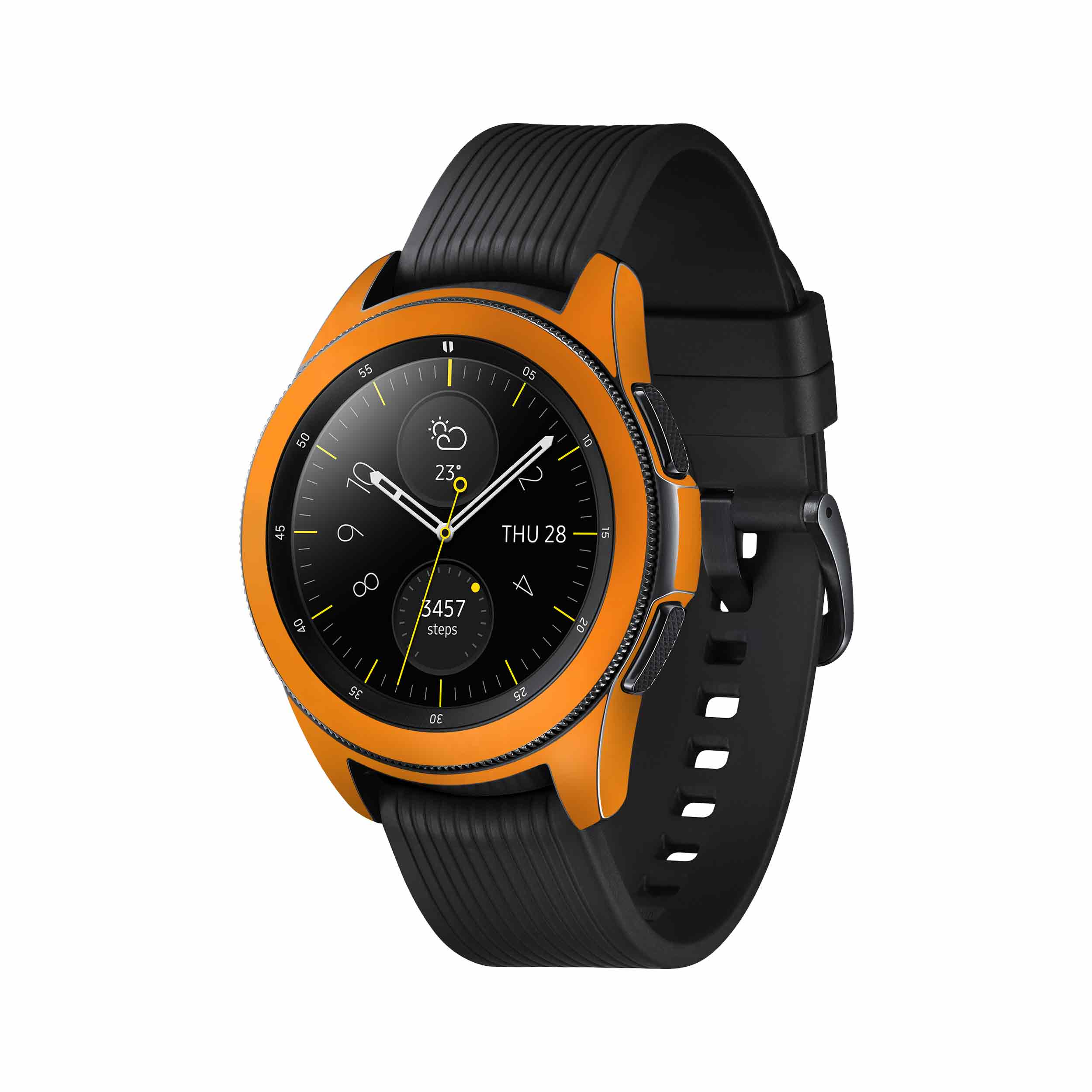 برچسب ماهوت طرح Matte-Orange مناسب برای ساعت هوشمند سامسونگ Galaxy Watch 42mm