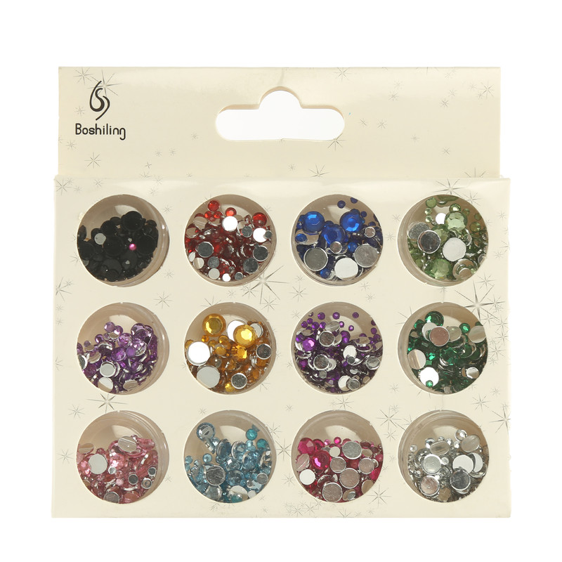 نگین ناخن کد 001 مجموعه 12 عددی