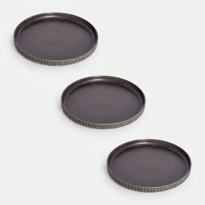 بشقاب غذاخوری بی.وی.کی طرح OLEN کد 455421 مجموعه 3 عددی 