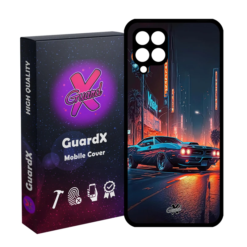 کاور گارد ایکس طرح ماشین مدل Glass10609 مناسب برای گوشی موبایل سامسونگ Galaxy A12/M12/F12
