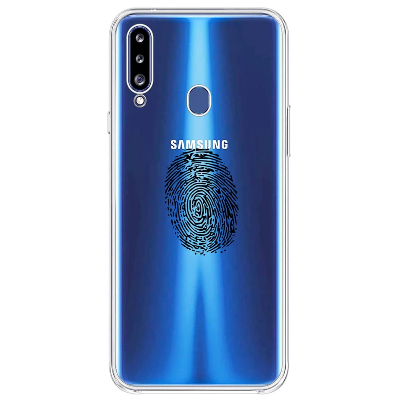 کاور مگافون طرح اثر انگشت مدل C62-B مناسب برای گوشی موبایل سامسونگ Galaxy A20 S