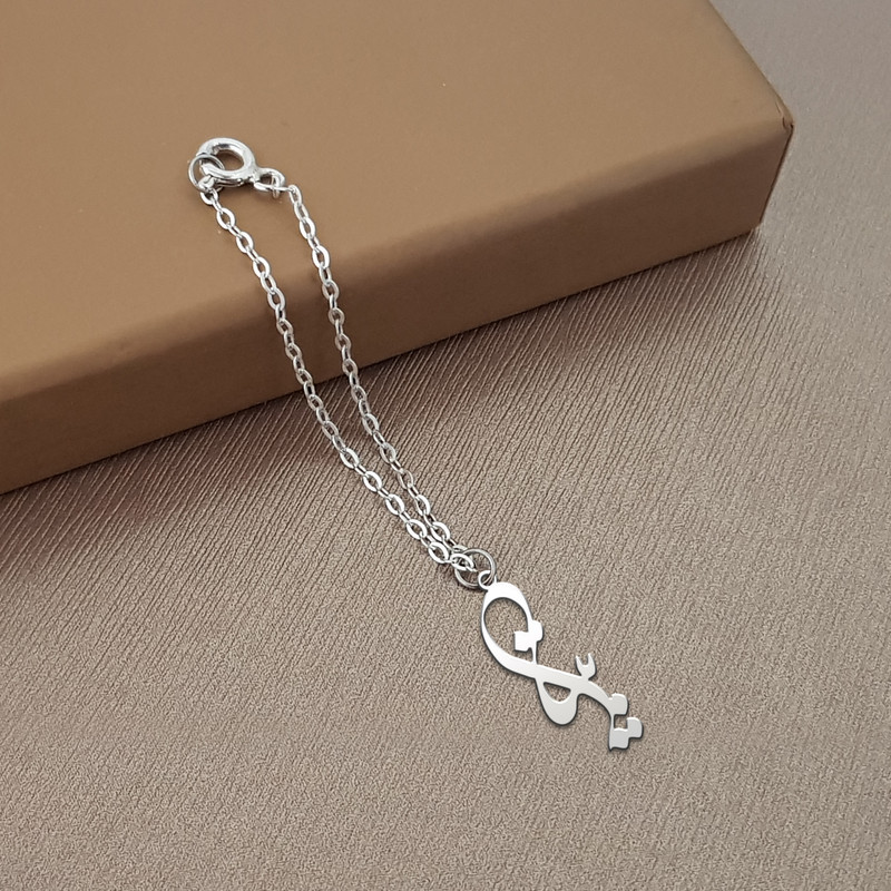 آویز ساعت نقره زنانه ترمه 1 طرح بیتا کد mas 0045