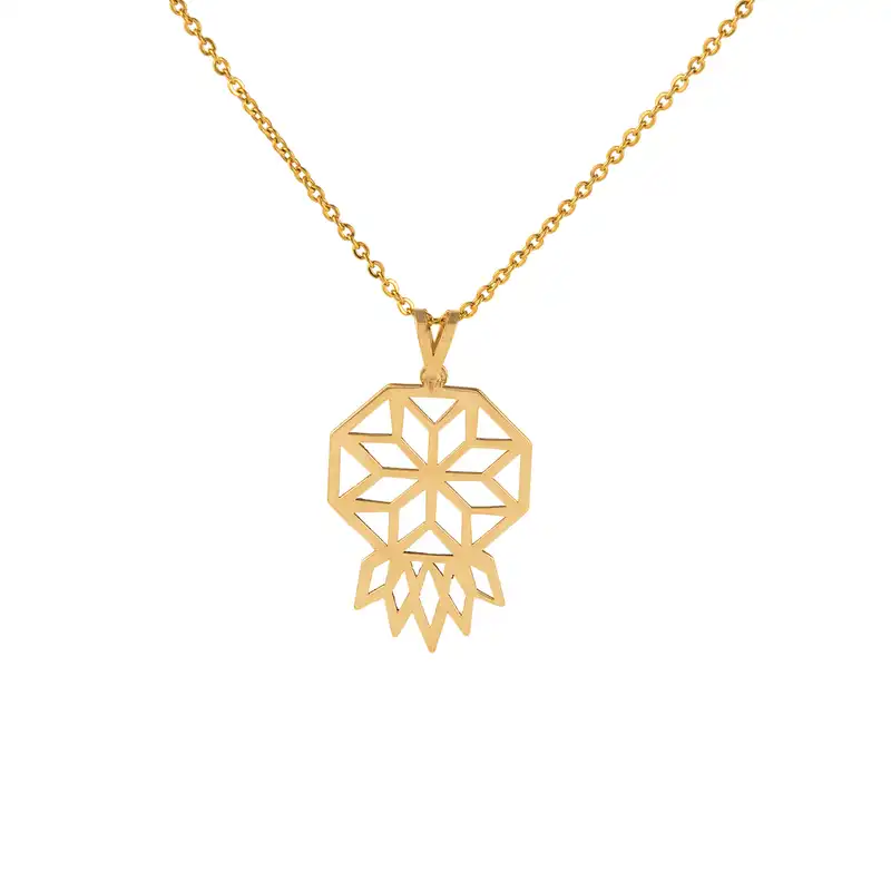 گردنبند طلا 18 عیار زنانه مدل انار یلدایی