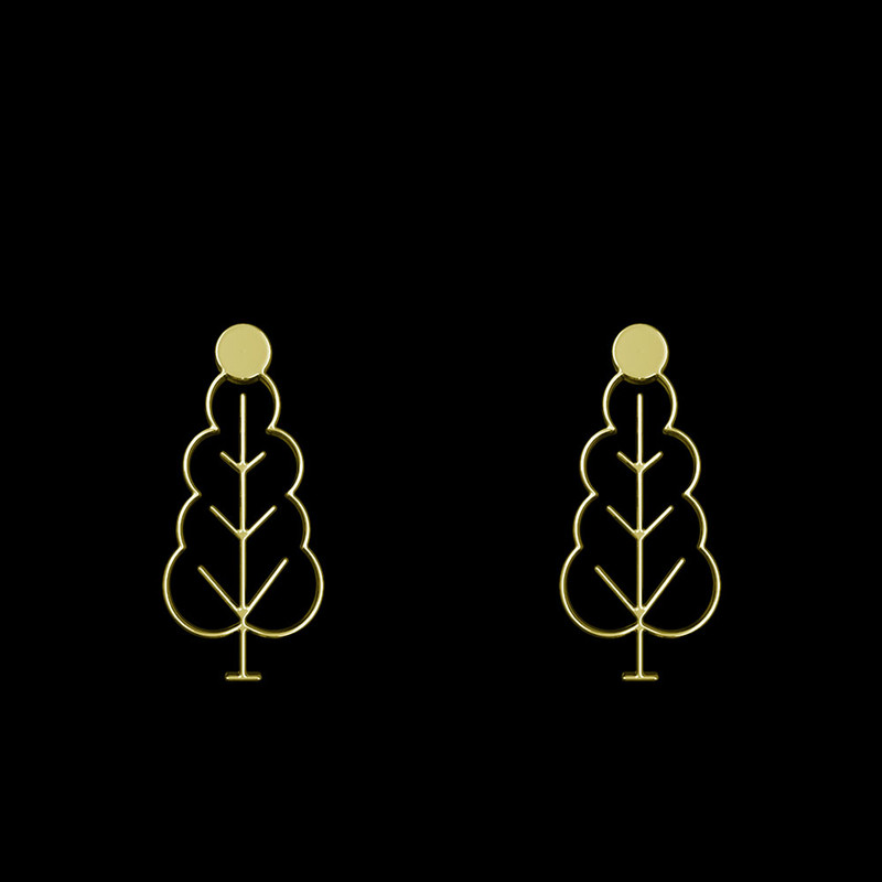 گوشواره طلا 18 عیار زنانه مدوپد مدل درخت کد GA1-15809