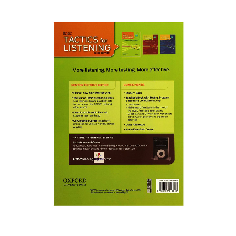 کتاب Tactics For Listening اثر Jack C.Richards And Grant Trew انتشارات الوندپویان 3 جلدی
