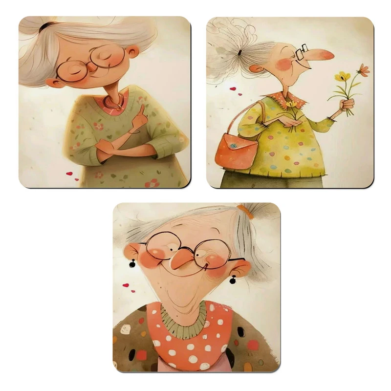 مگنت صباطرح مدل پدر و مادر بزرگ ها کد M1310 مجموعه 3 عددی