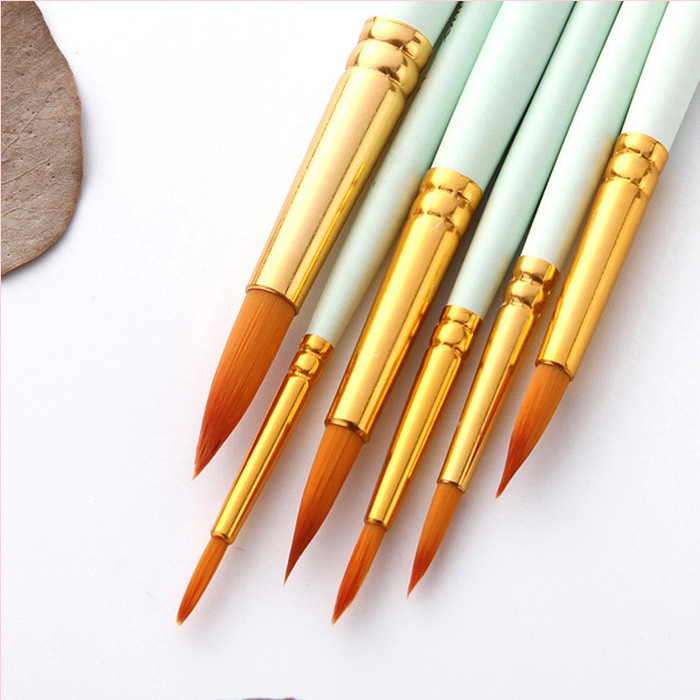 قلم مو گرد ژوتینگ مدل R6 کد Green مجموعه 6 عددی