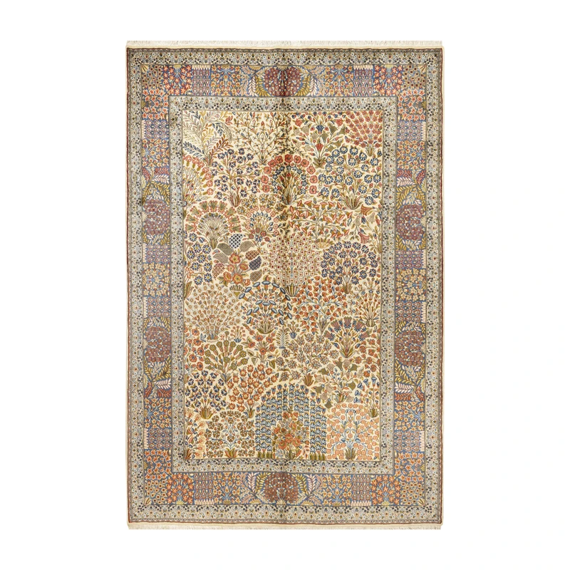  فرش دستبافت شش متری طرح کرمان کد 4.29.4