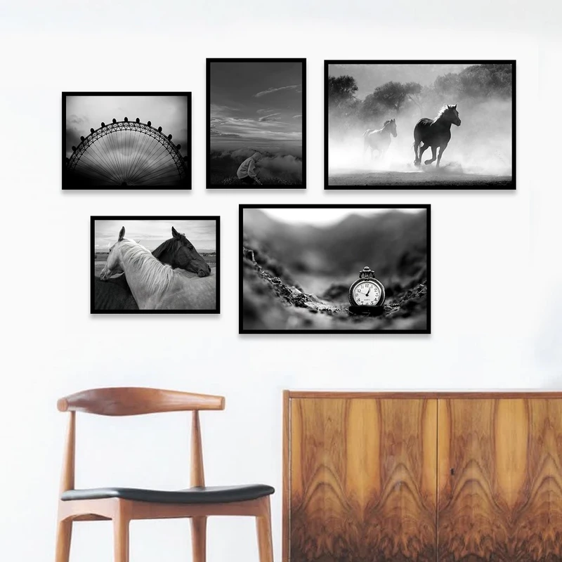 تابلو بکلیت طرح مدرن طبیعت مدل شاین اکلیلی B-1061 مجموعه 5 عددی