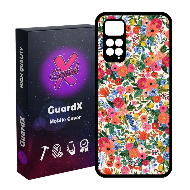 کاور گارد ایکس طرح گل مدل Glass10247 مناسب برای گوشی موبایل شیائومی Redmi Note 11S/ Note 11 4G