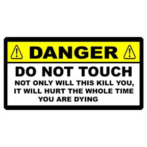 برچسب خودرو مدل دست نزنید کد 10