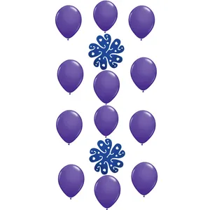  بادکنک مدل گل کد ba20 مجموعه 12 عددی به همراه استند