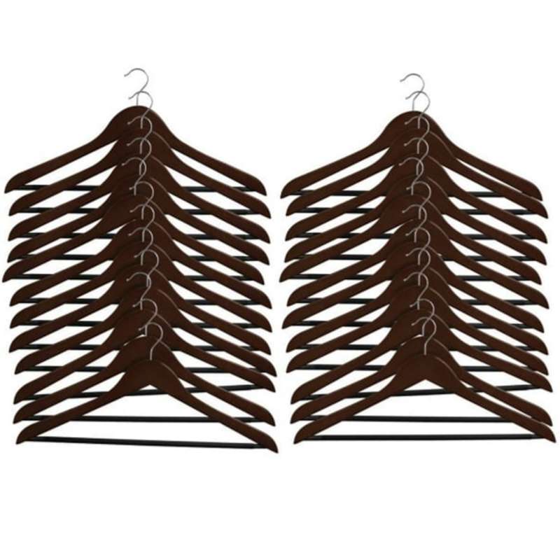چوب لباسی طرح چوب مدل بلوط مجموعه 24 عددی