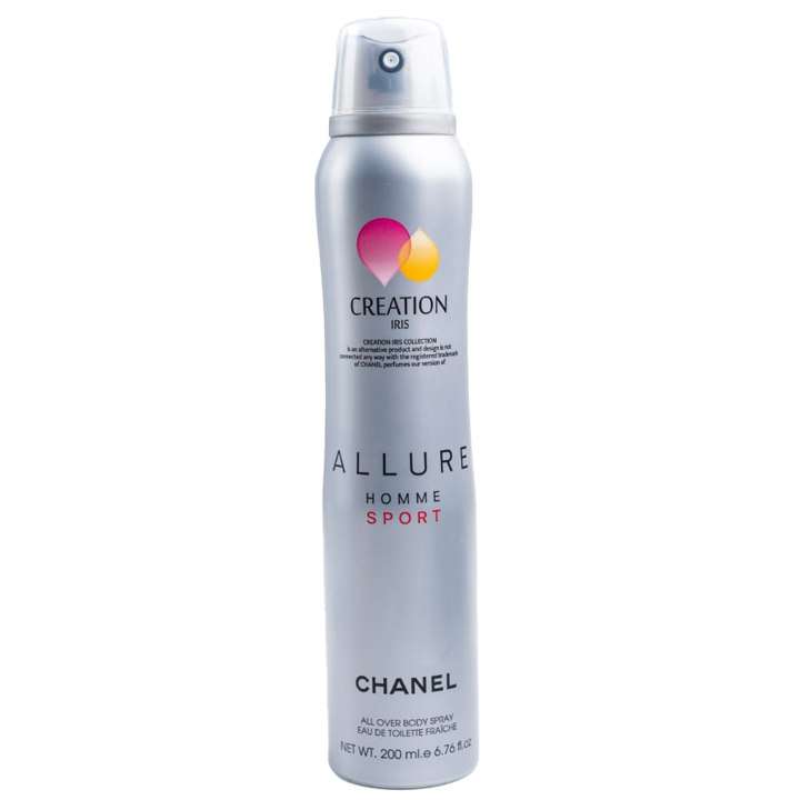 اسپری بدن مردانه کریشن آیریس مدل Allure Homme Sport حجم 200 میلی لیتر