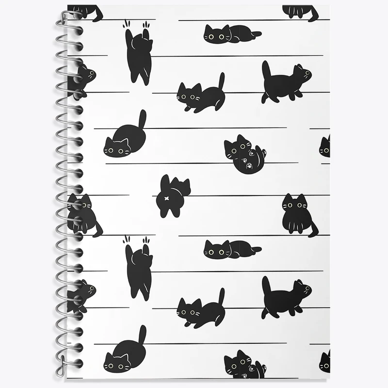 دفتر لغت 50 برگ خندالو طرح گربه (Cat) کد N431