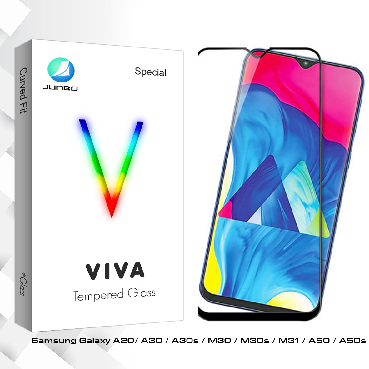 محافظ صفحه نمایش جانبو مدل Viva Glass مناسب برای گوشی موبایل سامسونگ Galaxy A20/ A30 / A30s / M30 / M30s / M31 / A50 / A50s