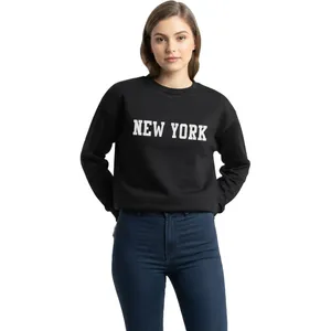 سویشرت زنانه دورس باکسی طرح NEW YORK
