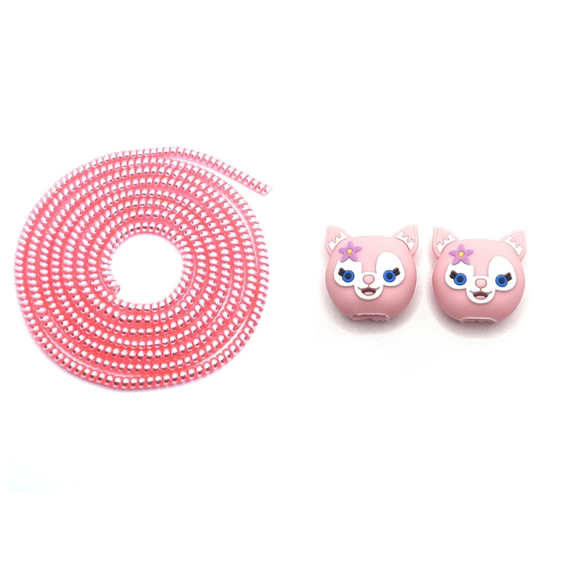 محافظ کابل شارژ و هندزفری مدل Cute Cat44 بسته سه عددی 