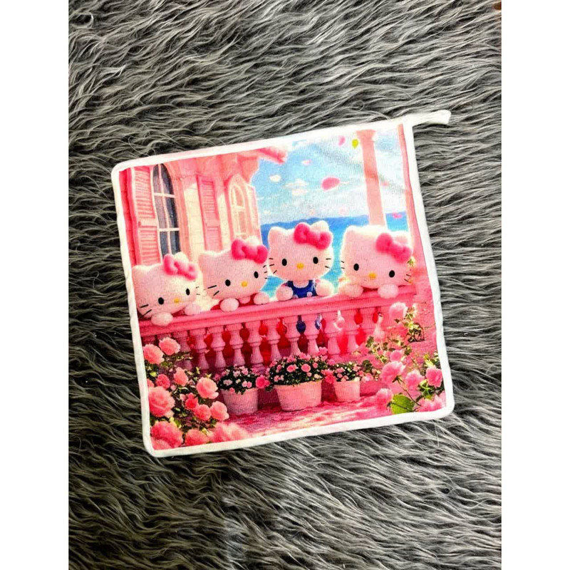 حوله دست و صورت نوزاد مدل کیتی 6 طرح دستمال سایز 31×31 سانتی متر
