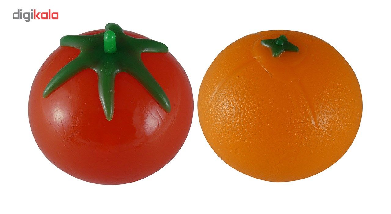 توپ بازی ضد استرس مدل Tangerine And Tomato مجموعه دو عددی