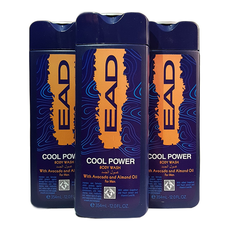 شامپو بدن مردانه ای اِی دی مدل Cool Power حجم 354 میلی لیتر بسته 3 عددی