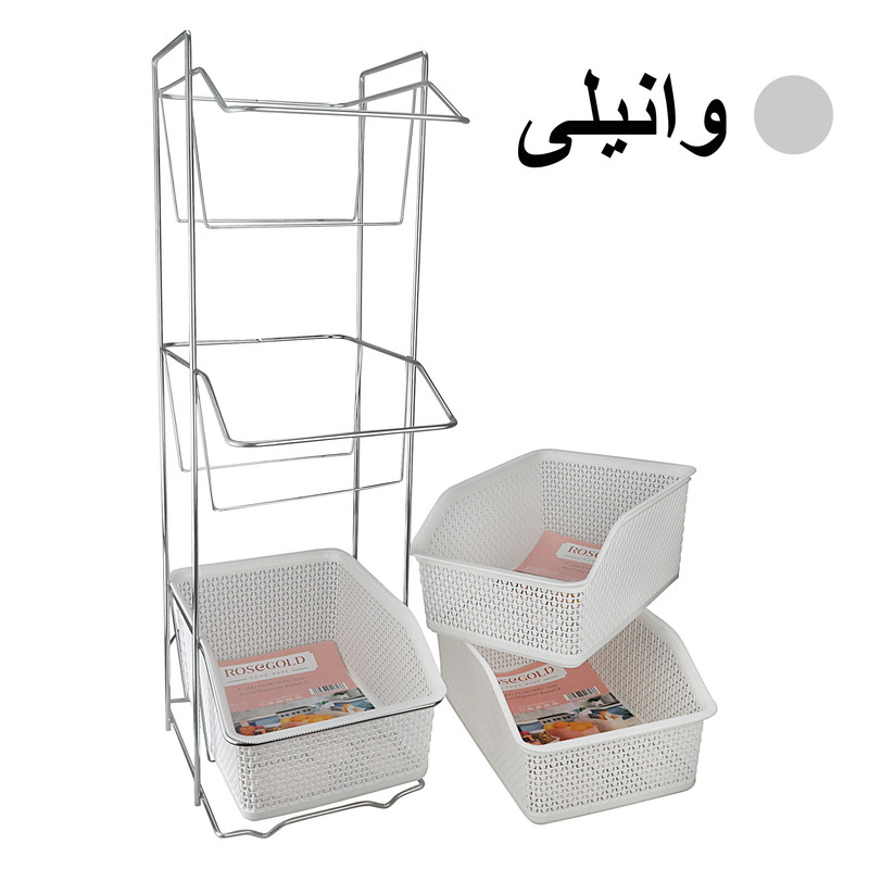 سبد سیب زمینی و پیاز مدل سه طبقه شاپرک