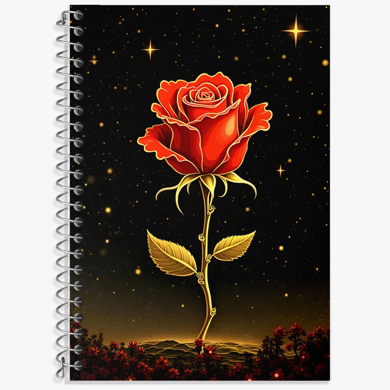 دفتر نت موسیقی 50 برگ خندالو طرح گل رز کد F7592