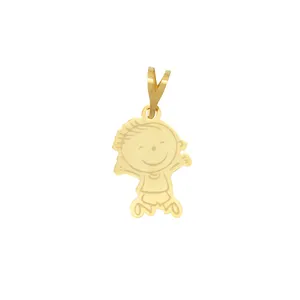 آویز گردنبند طلا 18 عیار بچگانه مایا ماهک مدل MM2126 کودک شاد