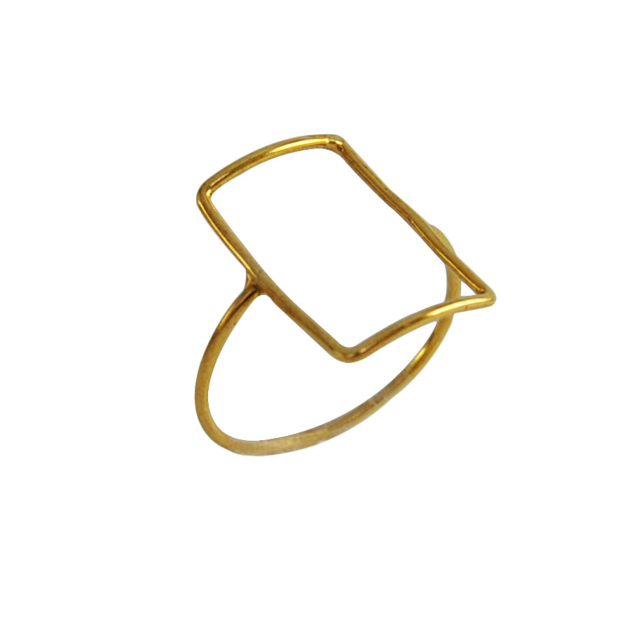 انگشتر نقره زنانه طرح مستطیل کد 516