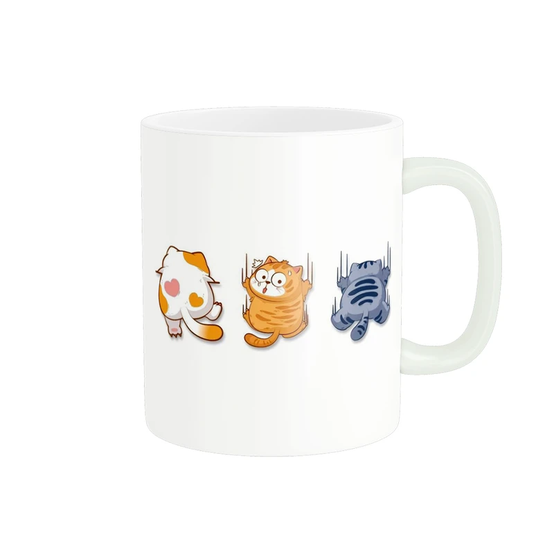 ماگ پادآفرین مدل فانتزی طرح گربه کیوت و بامزه کد p2134