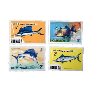 تمبر یادگاری مدل مسابقه ماهیگیری کد DS2459 مجموعه 4 عددی