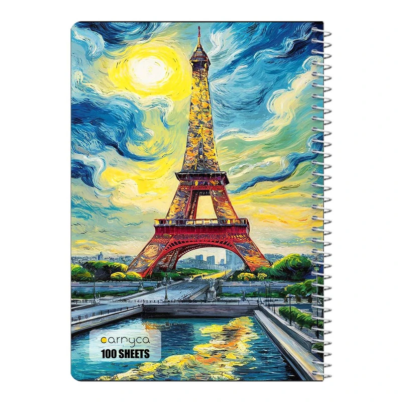 دفتر مشق 100 برگ سیمی کارنیکا طرح پاریس Paris کد 99718